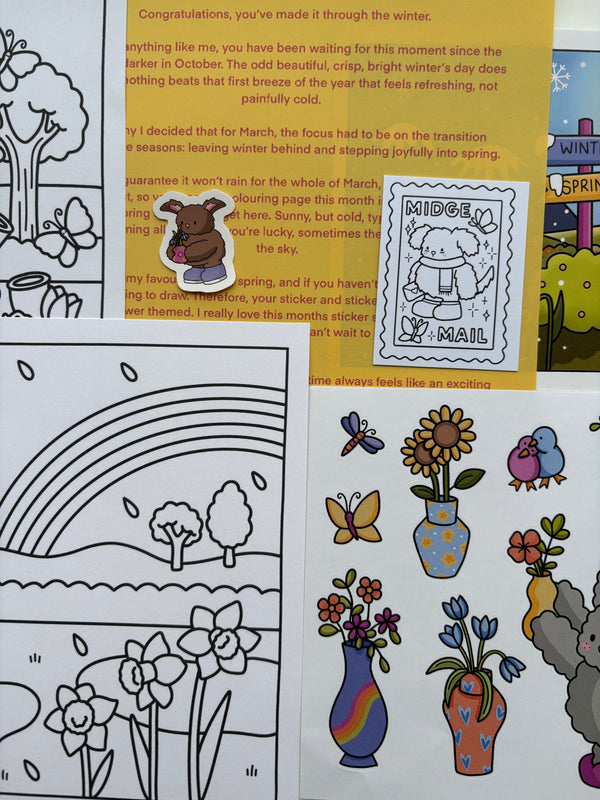 Midge Mail: Monthly Colouring Club