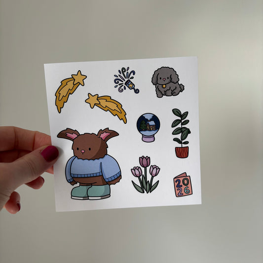 ‘Happy New Year’ Sticker Sheet