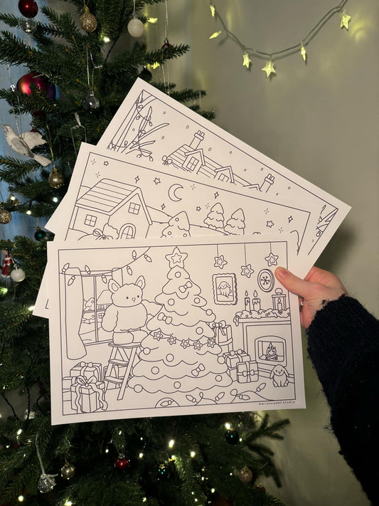 Christmas Colouring Pages - digital download
