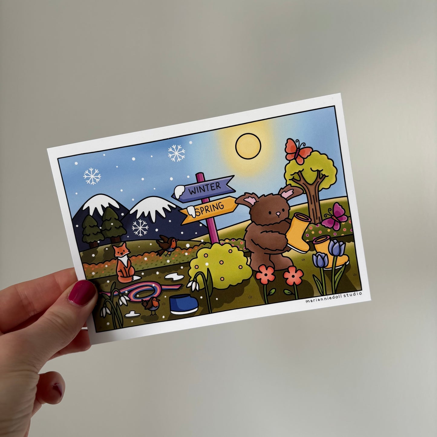 Seasonal Transition Postcard
