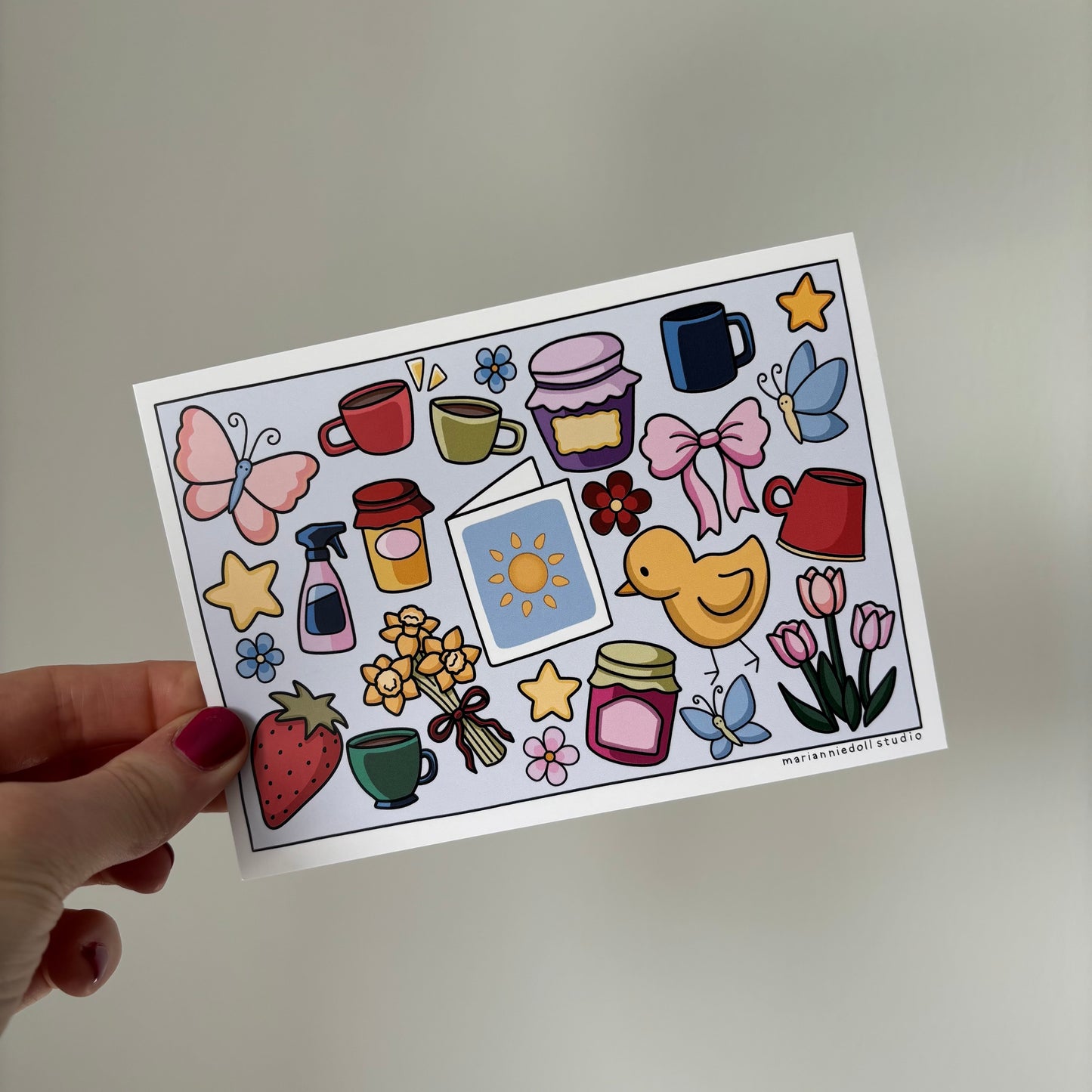 Spring Collage Postcard