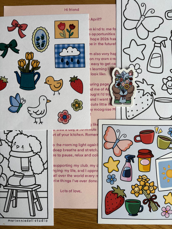 Midge Mail: Monthly Colouring Club