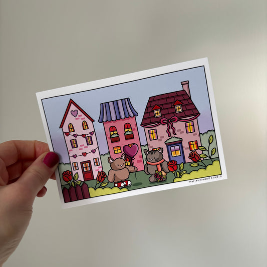 Whimsical Houses Postcard