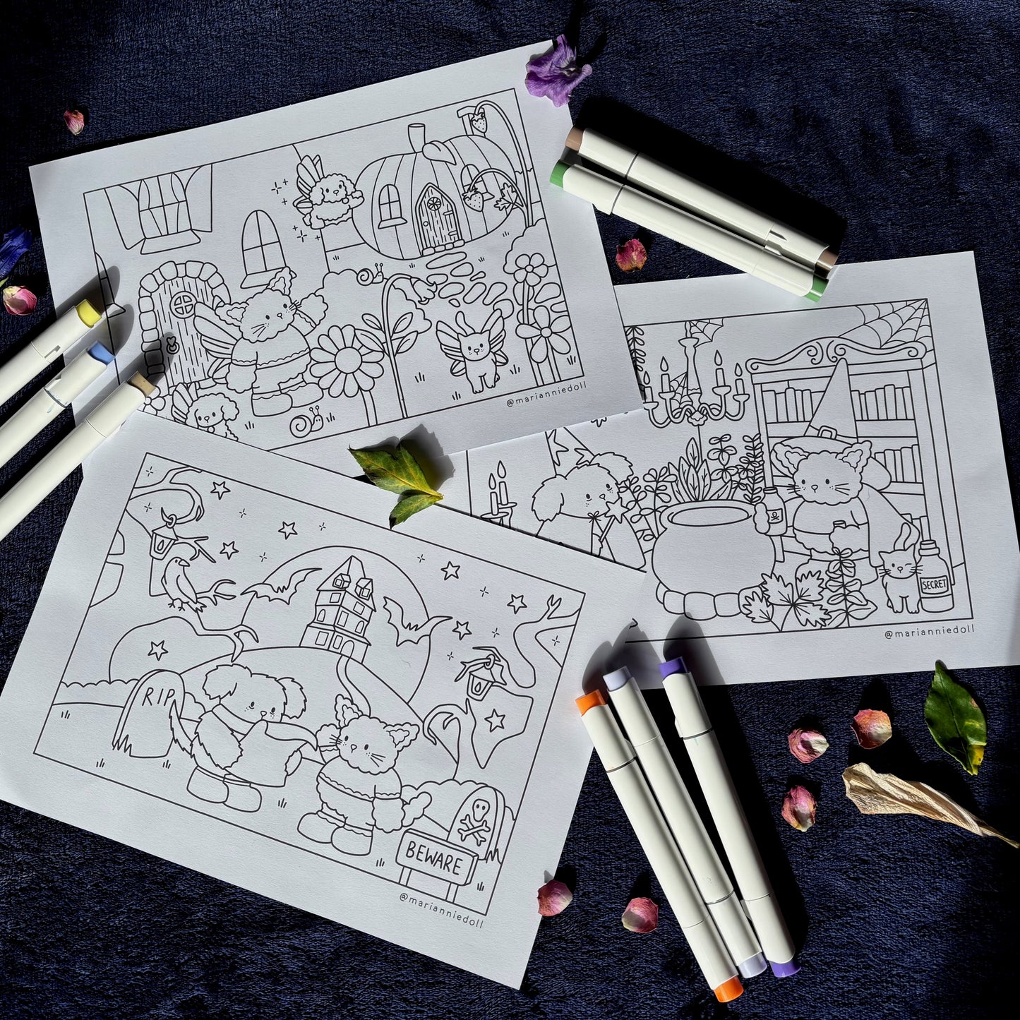 Halloween Colouring Pages - digital download